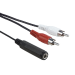 Schwaiger TFS2002 533 audio kabel 0,2 m 3.5mm 2 x RCA Zwart