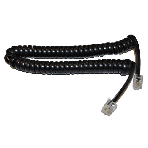 Videk Handset Coiled Cable Black 1.4Mtr