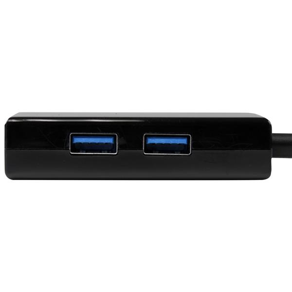 StarTech.com USB 3.0 to Gigabit Network Adapter with Built-In 2-Port USB Hub