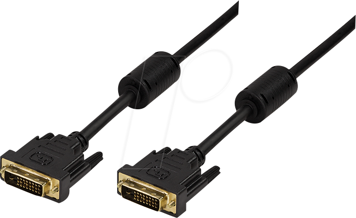 LogiLink 2m DVI-D DVI-kabel Svart