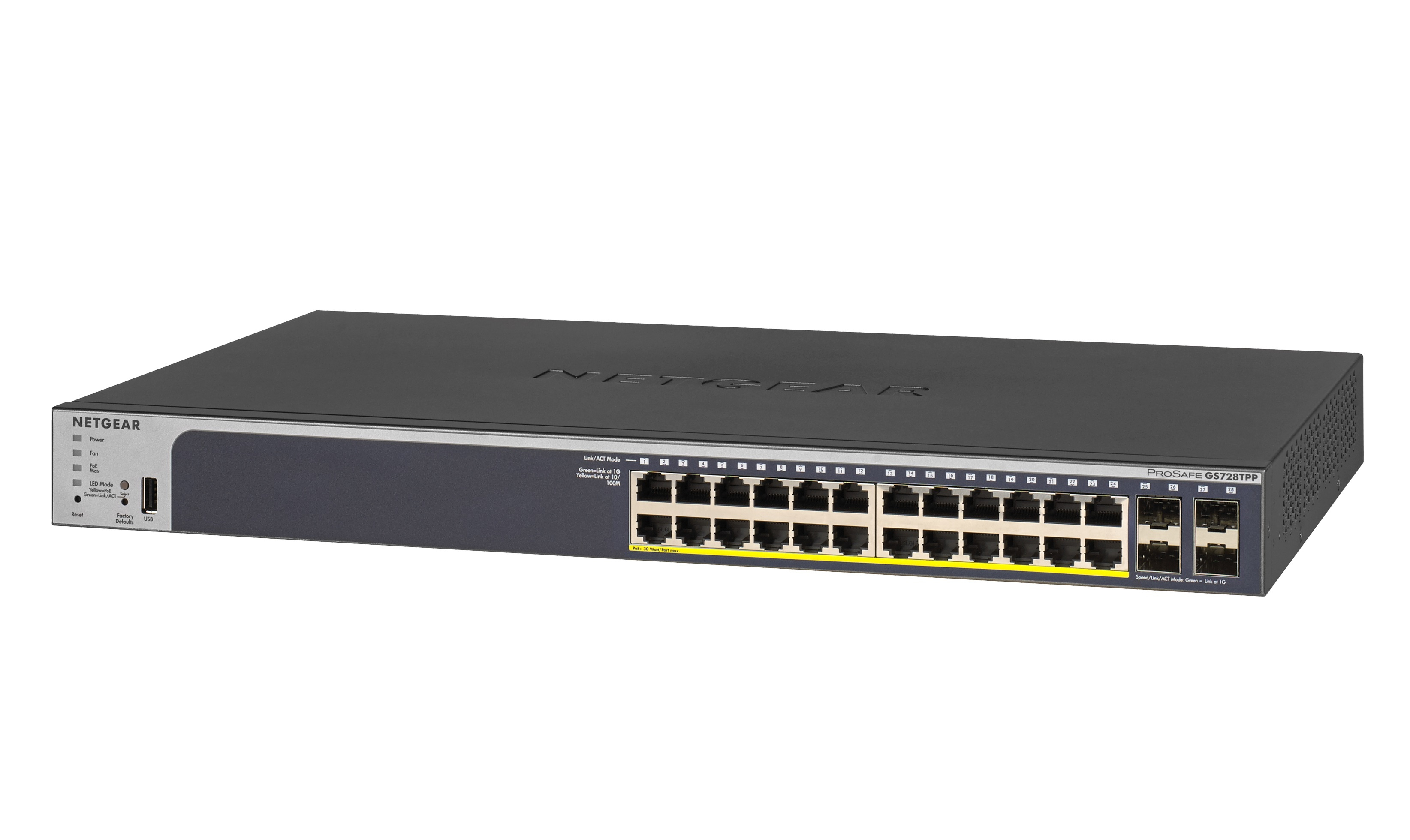 Image of NETGEAR GS728TPP Managed L2/L3/L4 Gigabit Ethernet (10/100/1000)...