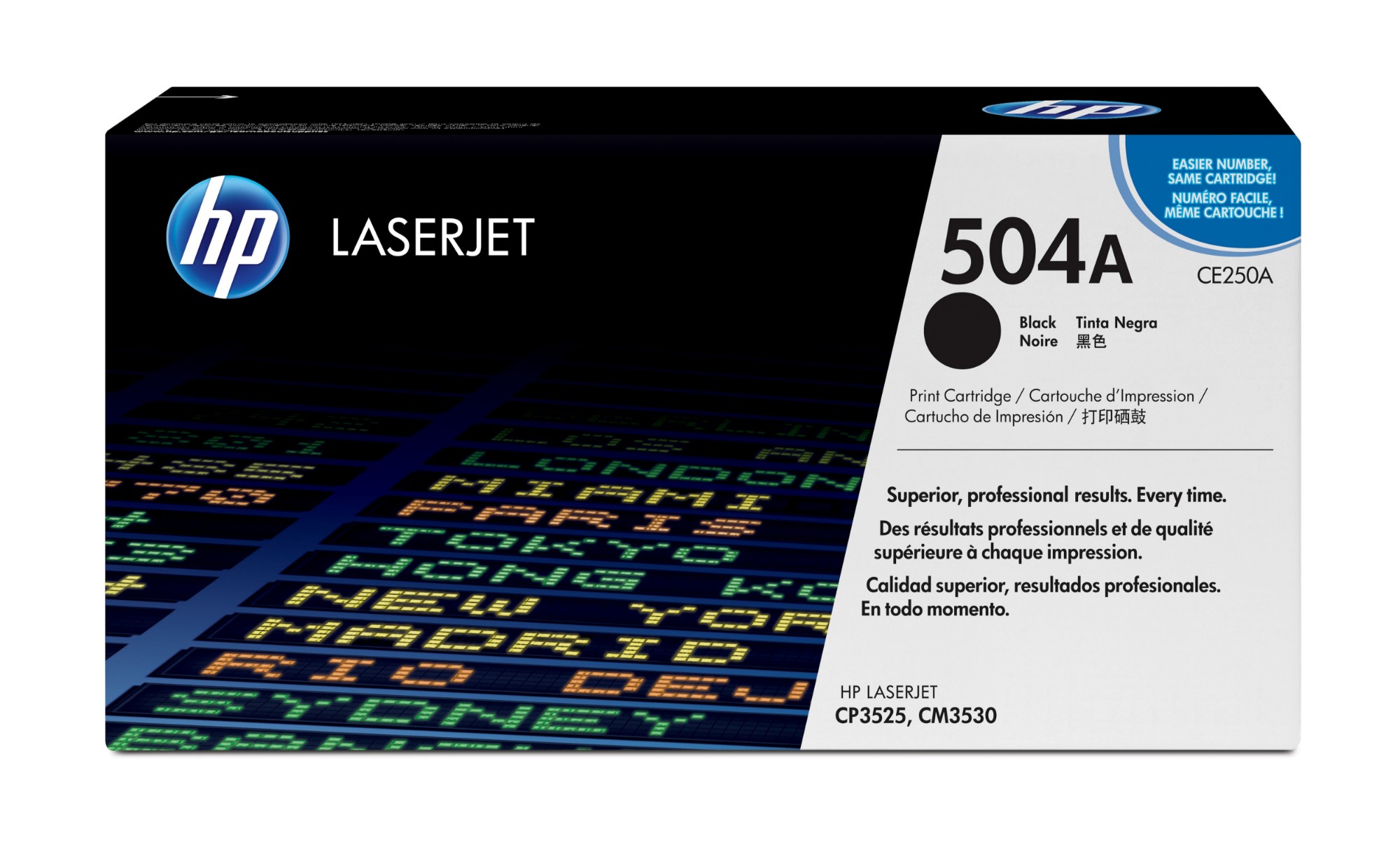 HP 504A Black LaserJet Toner Cartridge CE250A