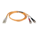 Tripp Lite N518-02M fiber optic cable 78.7" (2 m) 2x LC 2x ST OFNR Orange