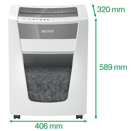 Leitz IQ Office Pro paper shredder Cross shredding 55 dB 23 cm White