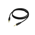 WyreStorm 3.5mm(mono) - 3.5mm(stereo), m-m, 1.2m audio cable Black, Gold