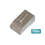 Digitus CAT 6 modular plug for round cable, pass through plug - 100 pcs.
