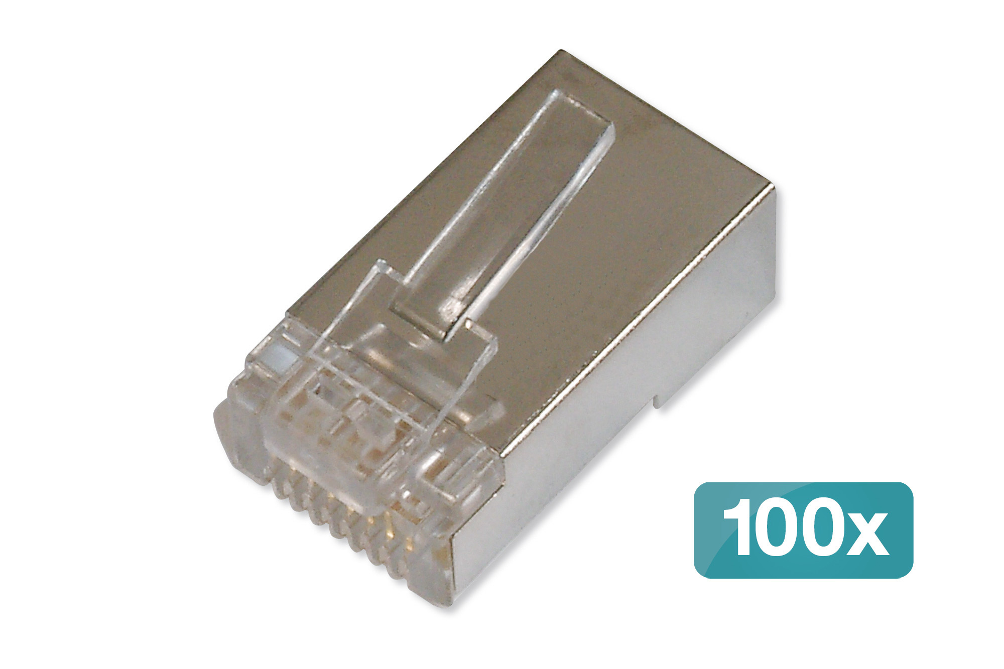 Digitus Cat 6 Modular Plug For Round Cable. Pass Through Plug - 100 Pc