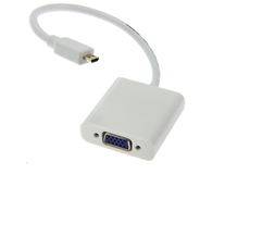 Microconnect HDMIDVGA video cable adapter 0.25 m HDMI Type D (Micro) VGA (D-Sub) White