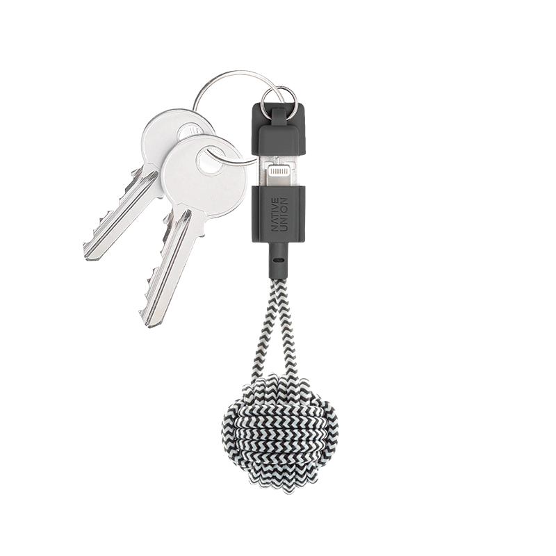 Image of Native Union Key mobile phone cable Black, White 0.15 m USB A...