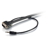 C2G VGA + 3.5mm m/m 7.62m 300" (7.62 m) VGA (D-Sub) + 3.5mm Black