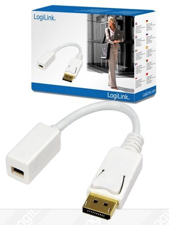 Image of LogiLink Adapter DisplayPort / Mini DisplayPort White