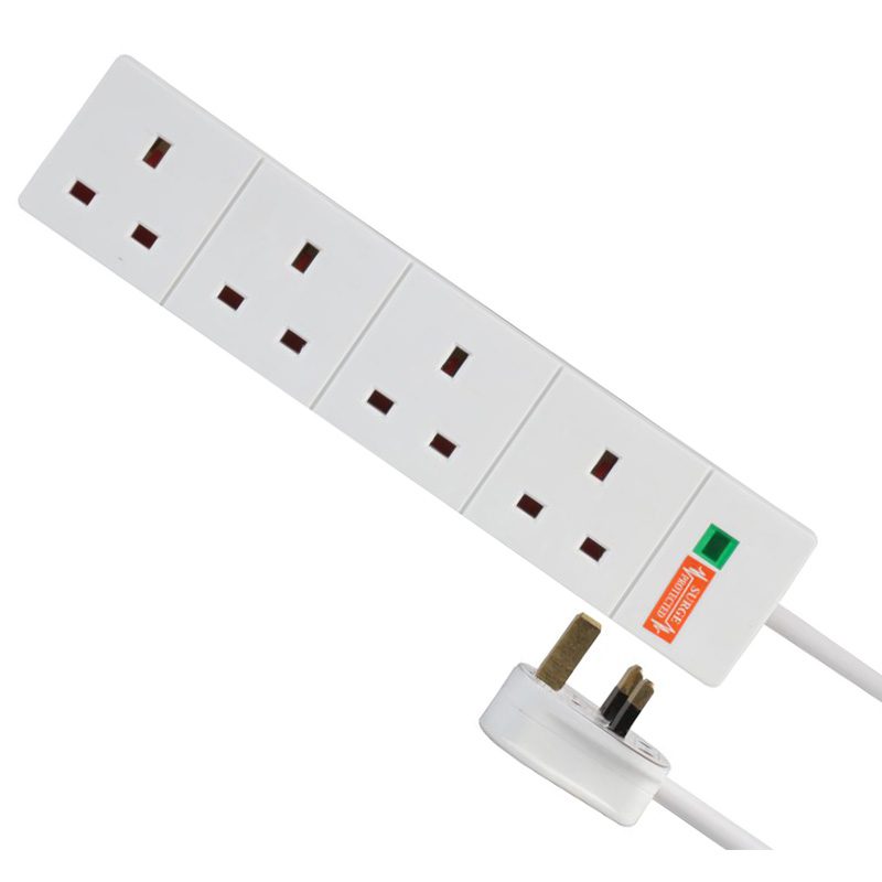 Image of FDL 4 WAY SURGE PROTECTED MAINS GANG SOCKET STRIP - 5M