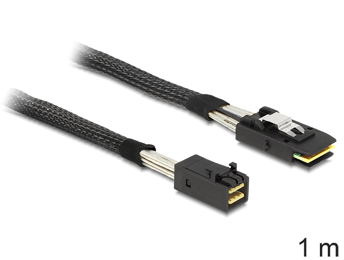 Image of DeLOCK 83389 Serial Attached SCSI (SAS) cable 1 m Black