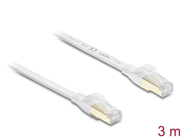EU Product - RJ45 Flachband Patchkabel Cat.8.1 U/FTP 40Gbps, 3m thumbnail