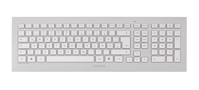Image of CHERRY DW 8000 keyboard Mouse included RF Wireless Swiss Silver, White
