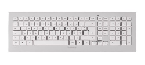 CHERRY DW 8000 keyboard RF Wireless Swiss Silver, White
