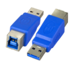 EFB Elektronik EB544 tussenstuk voor kabels USB 3.0 A USB 3.0 B Blauw