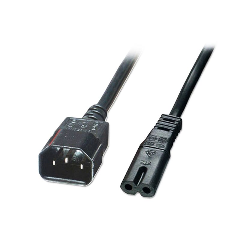Image of FDL 2M IEC ADAPTOR CBL. - IEC C14 PLUG TO C7 (FIG.8) SOCKET