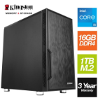 TARGET Intel i5 12400 6 Core 12 Thread 2.50GHz (4.40GHz Boost), 16GB Kingston RAM, 1TB Kingston NVMe M.2, WiFi 6 + BT 5.2 - Antec VSK Chassis - Pre-Built PC