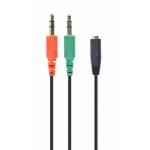 Gembird CCA-418 audio kabel 0,2 m 3.5mm 2 x 3.5mm Zwart, Groen, Rood