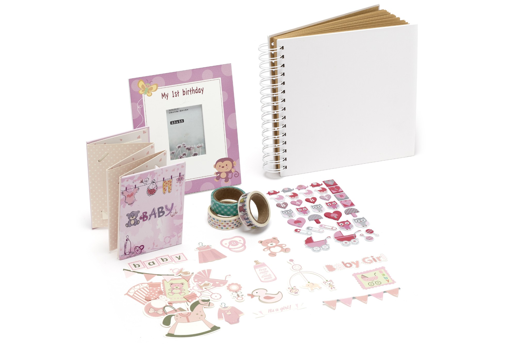 70100140638 FUJI Instax Baby 1st Year Bundle Accessory Pack for Mini Prints - Pink