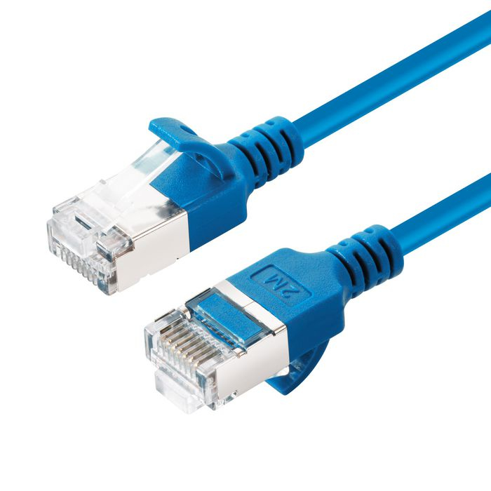 Image of Microconnect V-FTP6A02B-SLIM networking cable Blue 2 m Cat6a U/FTP...