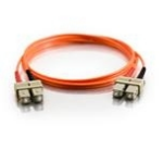 C2G 2m SC-SC 50/125 OM2 Duplex Multimode PVC Fibre Optic Cable (LSZH) - Orange