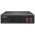 Shuttle XPC slim Barebone DH32U, Intel Pentium Gold 7505, 4x HDMI 2.0b 2x LAN, 2x COM, incl. VESA, , 24/7 permanent gebruik