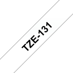 Brother TZE-131 label-making tape Black on transparent