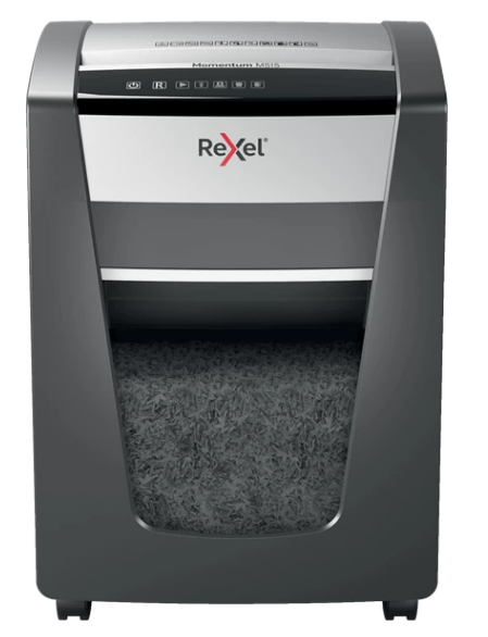Rexel M515 paper shredder Micro-cut shredding 23 cm 60 dB Black, Silver