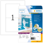 HERMA CD inlay card for slim cases A4 121x242 mm white cardboard perforated non-adhesive 25 pcs.