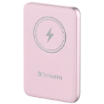 Verbatim Charge 'n' Go Magnetic Wireless Power Bank 10000mAh Pink