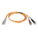 Tripp Lite N518-01M InfiniBand/fibre optic cable 39.4" (1 m) 2x LC 2x ST OFNR Orange