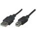 Manhattan USB-A to USB-B Cable, 0.5m, Male to Male, 480 Mbps (USB 2.0), Black, Polybag
