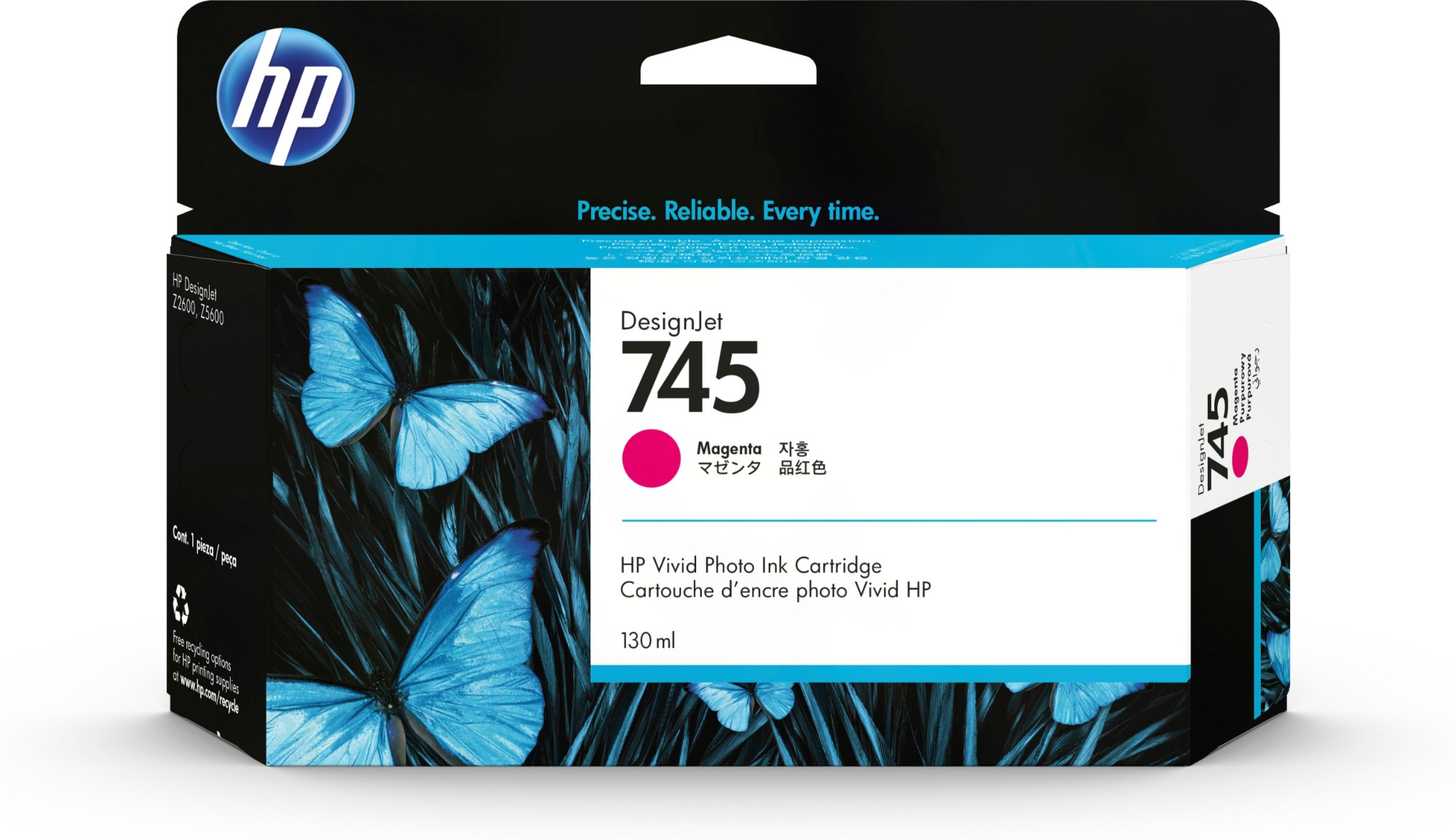 HP F9J95A/745 Ink cartridge magenta 130ml for HP DesignJet Z 2600