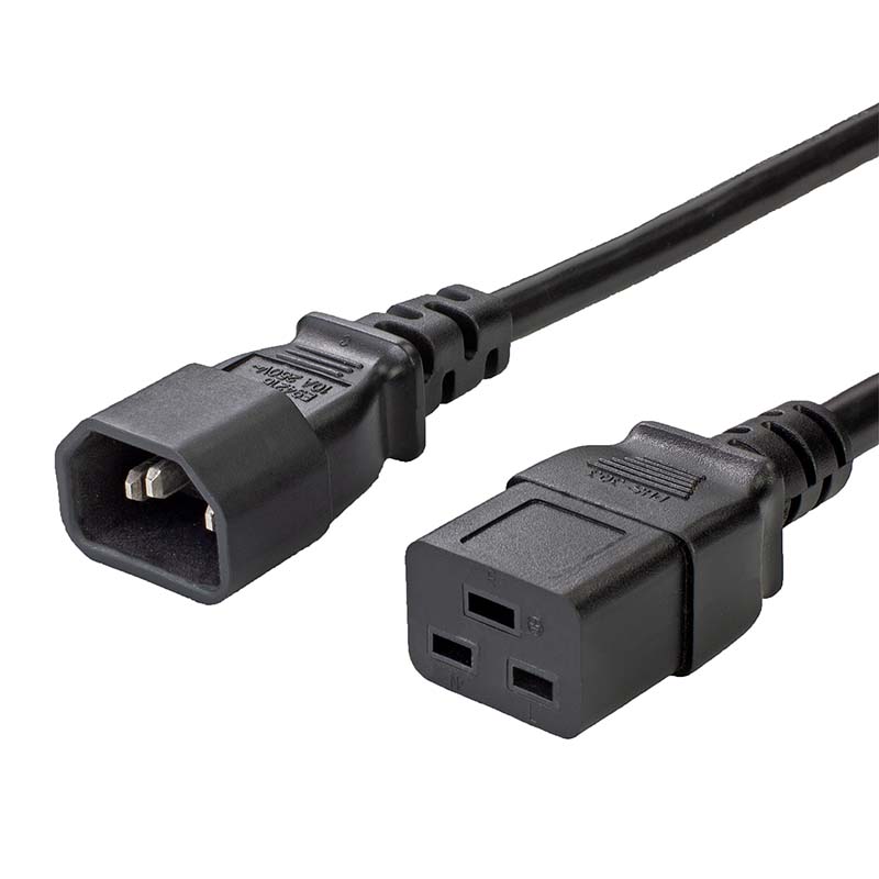 Image of FDL 2M IEC C14 PLUG TO IEC C19 SOCKET POWER EXTENSION CABLE