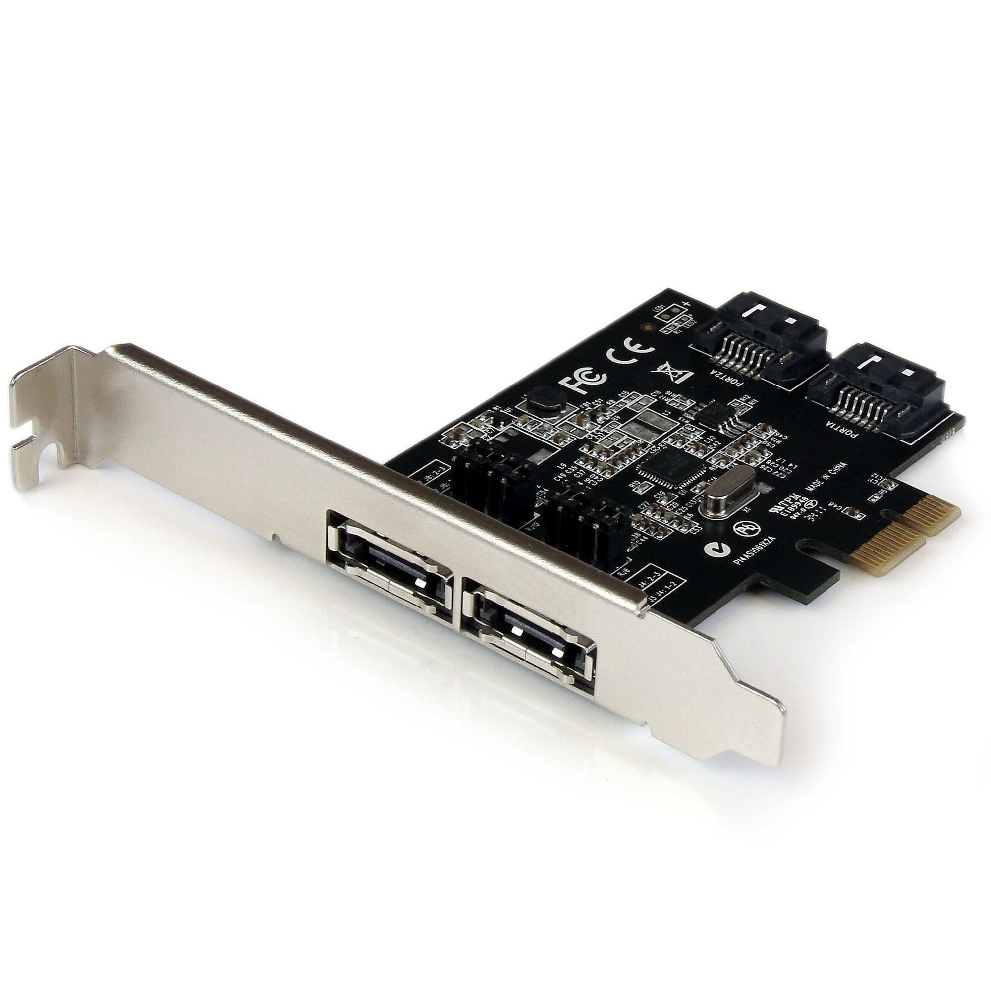 Image of StarTech.com 2 Port PCI Express SATA 6 Gbps eSATA Controller Card...