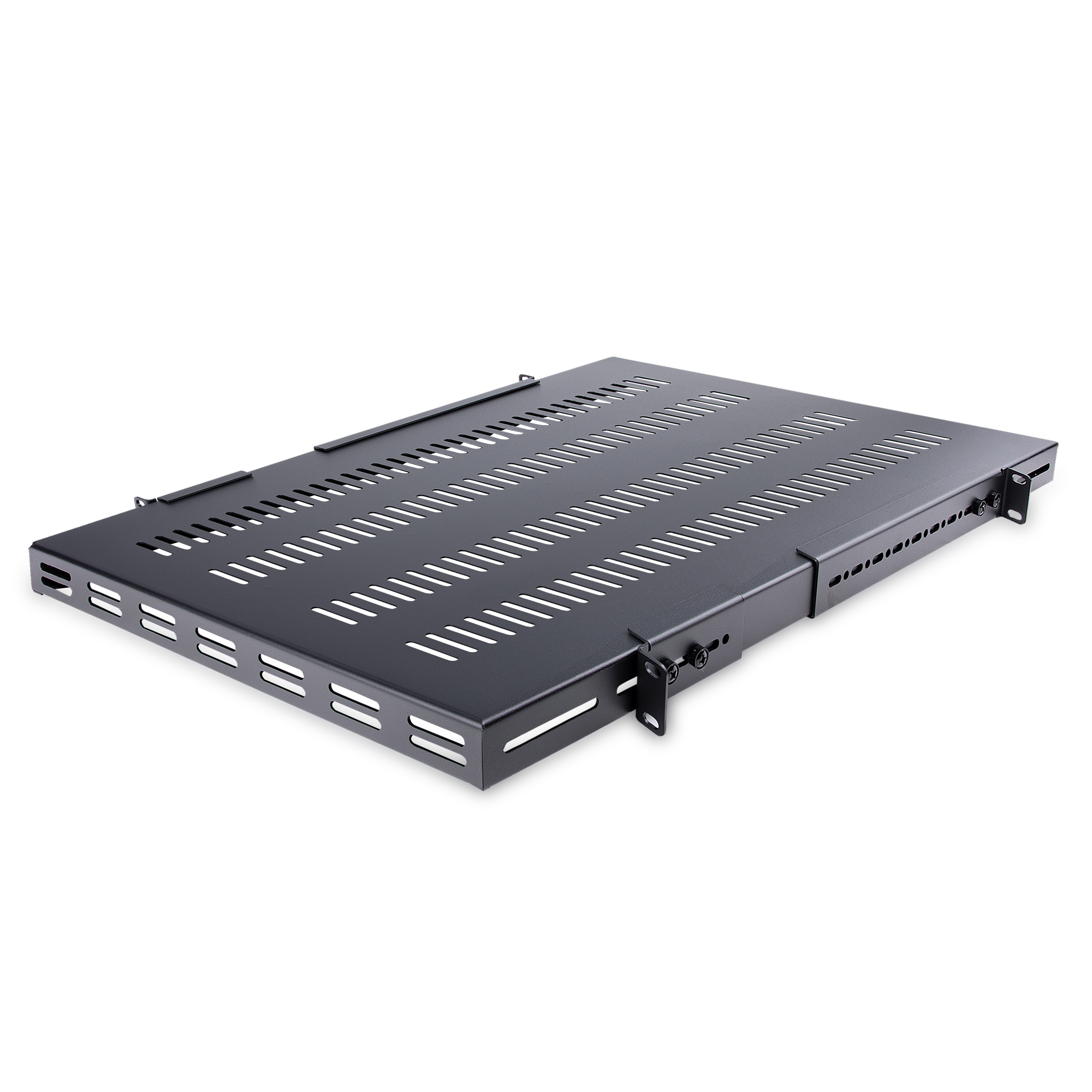 Image of StarTech.com 1U 4-Post Adjustable Vented Server Rack Mount Shelf -...