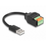 DeLOCK 66061 USB-kabel USB 2.0 0,15 m USB A 5-pin terminal block Zwart
