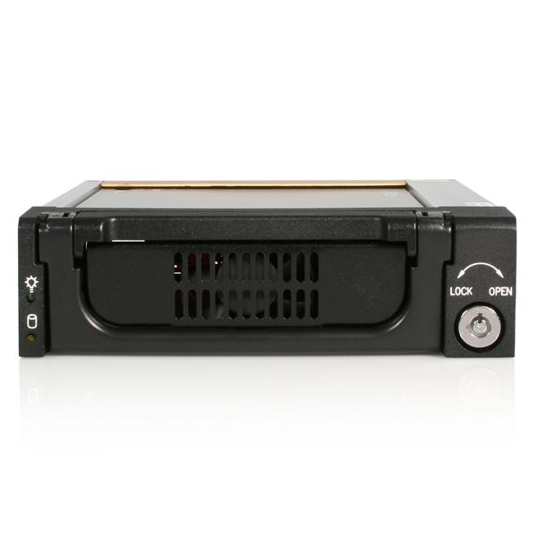 StarTech.com Black Aluminum 5.25in Rugged SATA Hard Drive Mobile Rack Drawer