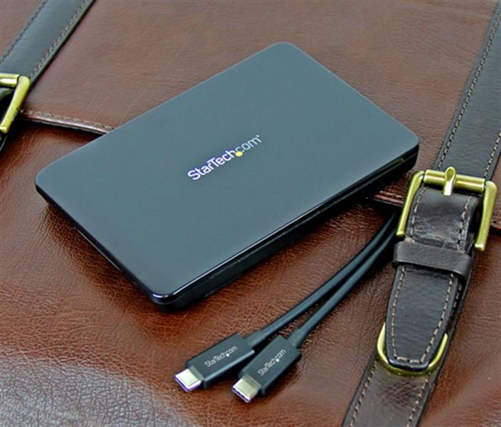 StarTech.com Verktygslöst USB 3.1-kabinett (10 Gbps) för 2,5" SATA SSD/HDD - USB-C