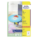 Avery L6043-25 self-adhesive label Round Permanent White 50 pc(s)