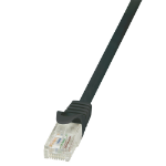 LogiLink 0.5m Cat.5e U/UTP networking cable Black Cat5e U/UTP (UTP)