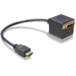 DeLOCK 65054 video cable adapter 0.2 m HDMI Type A (Standard) HDMI + DVI Black