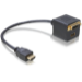DeLOCK 65054 video cable adapter 0.2 m HDMI Type A (Standard) HDMI + DVI Black