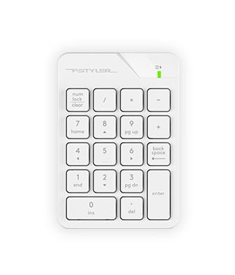 A4Tech Fstyler FGK21C numeric keypad Universal USB White