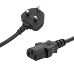 connektgear 1m UK Mains Power Cable UK Plug to C13 Socket