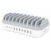 Manhattan Charging Station, 10x Ports: 3x USB-C (up to 18W PD) and 7x USB-A (up to 12W), 120W Total Output, White/Grey, Three Year Warranty, Box