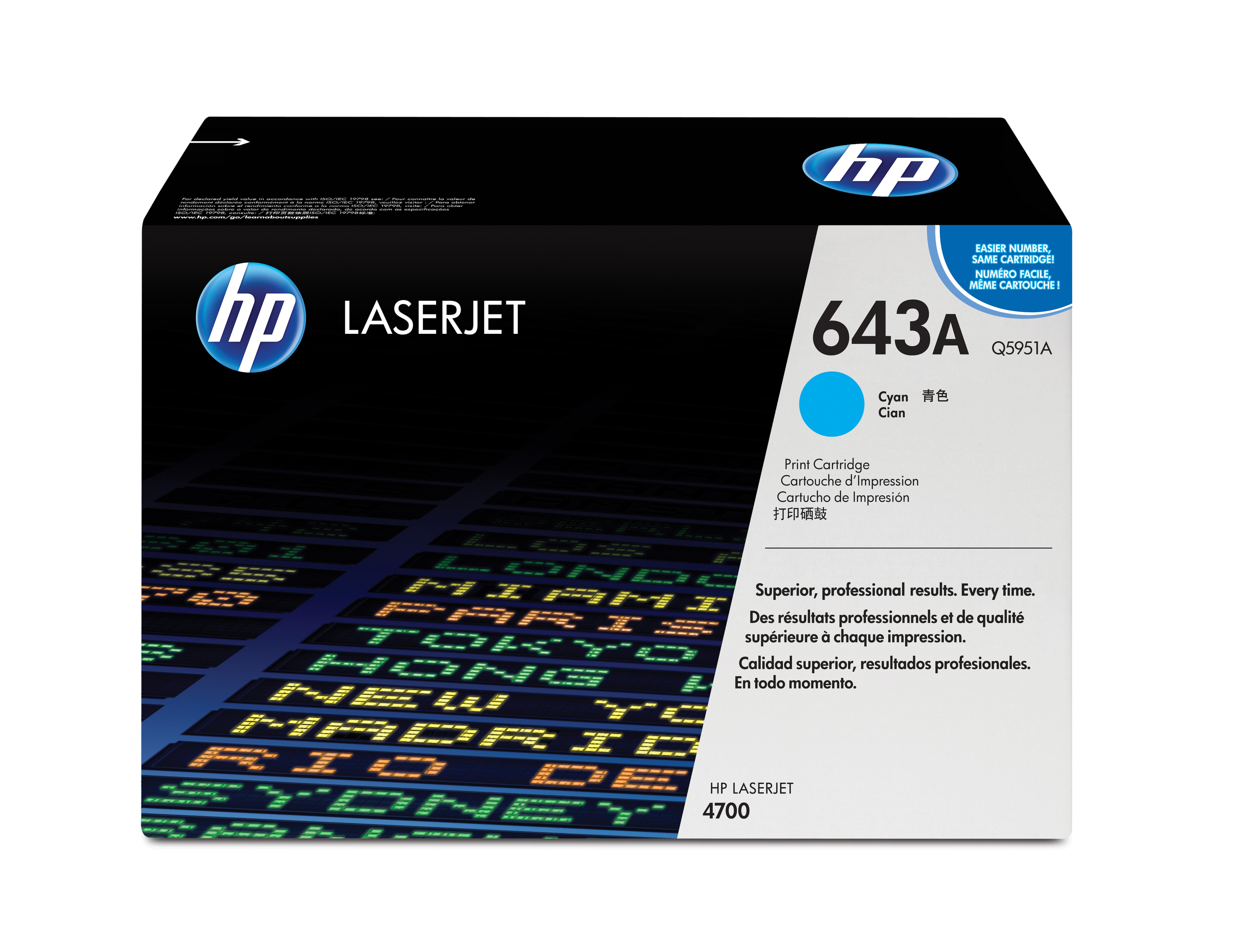 Image of HP Q5951A/643A Toner cartridge cyan, 10K pages/5% for HP Color...