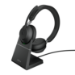 Jabra Evolve2 65 Casque Sans fil Arceau Bureau/Centre d'appels USB Type-C Bluetooth Socle de chargement Noir